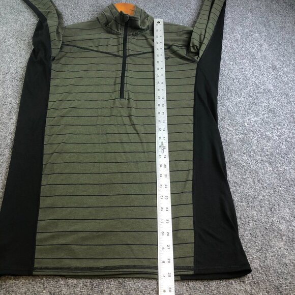 Outdoor Research Enigma 1/4 Zip Mens Large Green Black Base Layer Merino Wool - Picture 5 of 10